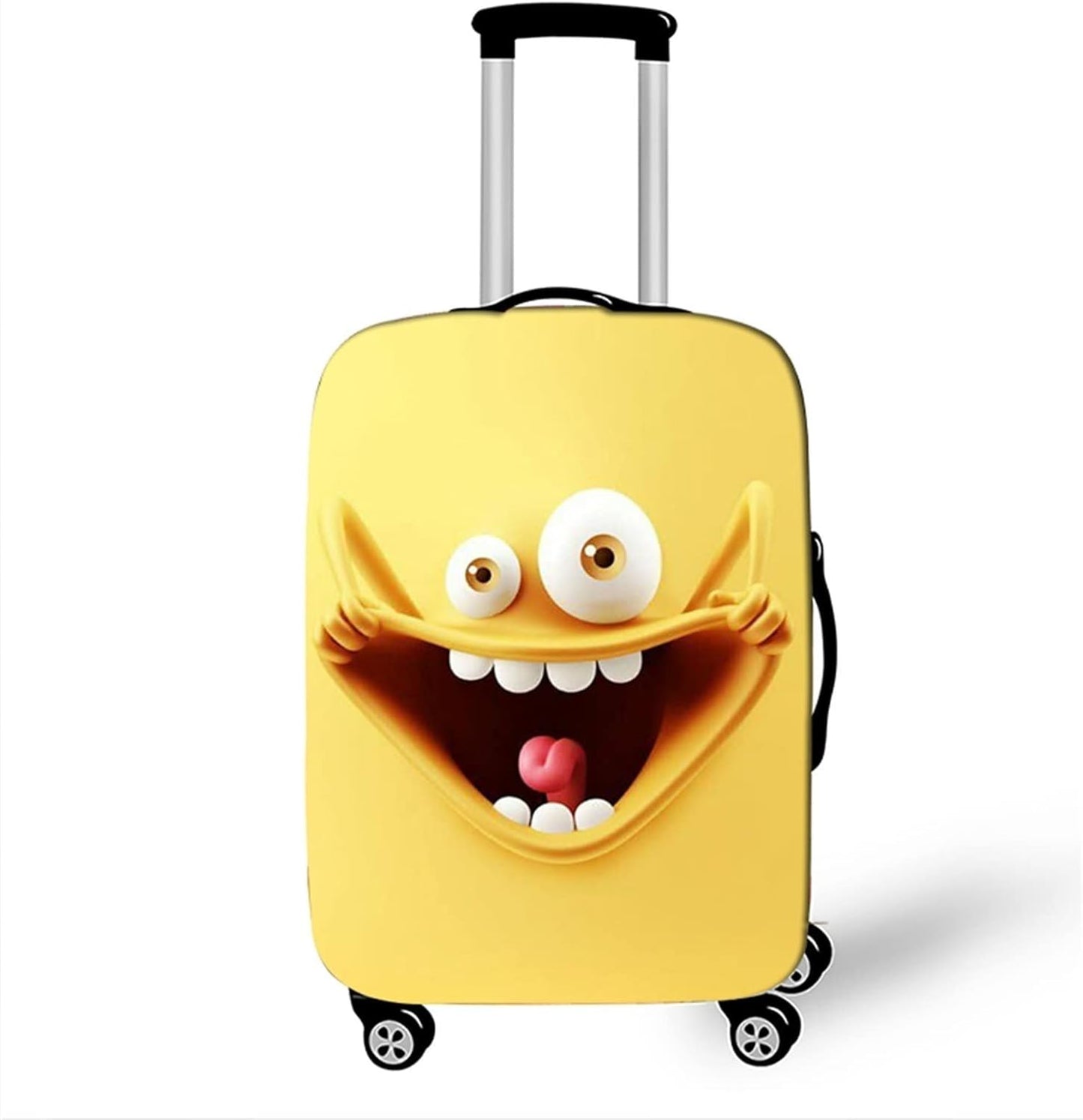 Husa elastica de Protectie pentru Bagaj/valiza din Poliester+Spandex Smiley Face