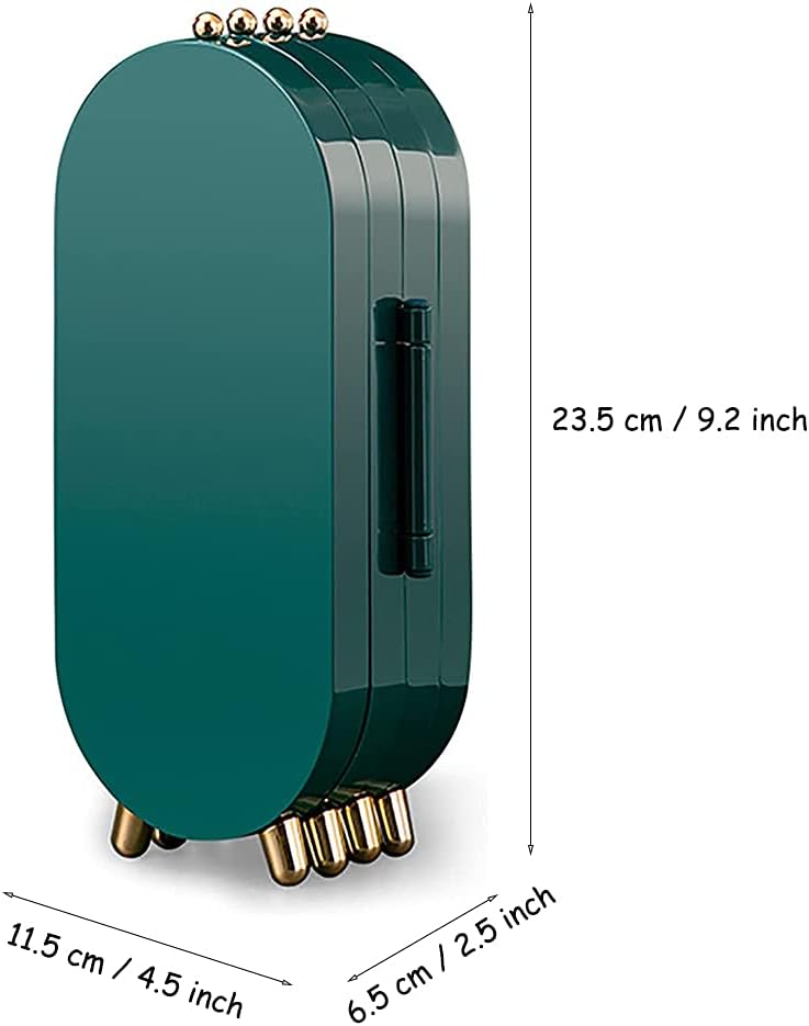 Suport pentru Bijuterii Pliabil cu Oglinda Cu o Capacitate de 153 de produse