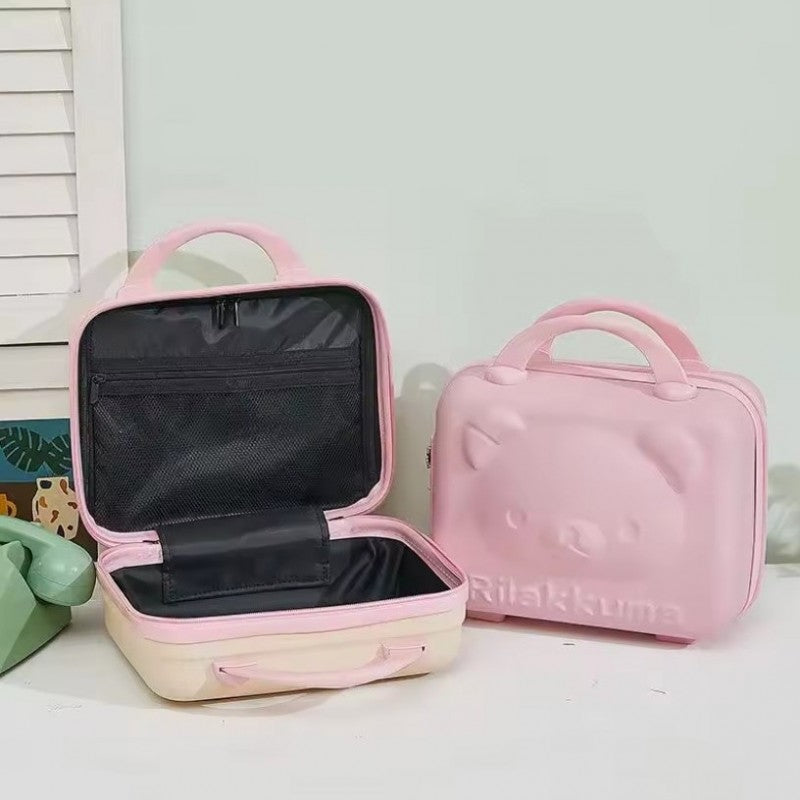 Geanta de calatorie pentru copii, Design 3D Ursulet, Inchidere cu Cifru, Maner Confortabil din Silicon, Material PC Rezistent, 30x31