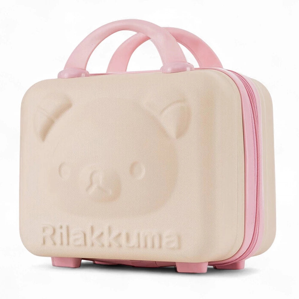 Geanta de calatorie pentru copii, Design 3D Ursulet, Inchidere cu Cifru, Maner Confortabil din Silicon, Material PC Rezistent, 30x31