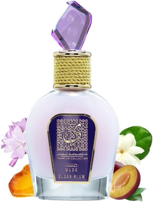 Lattafa Sugar Plum Eau de Parfum 100ml, Parfum Oriental Floral cu Note Fructate Dulci