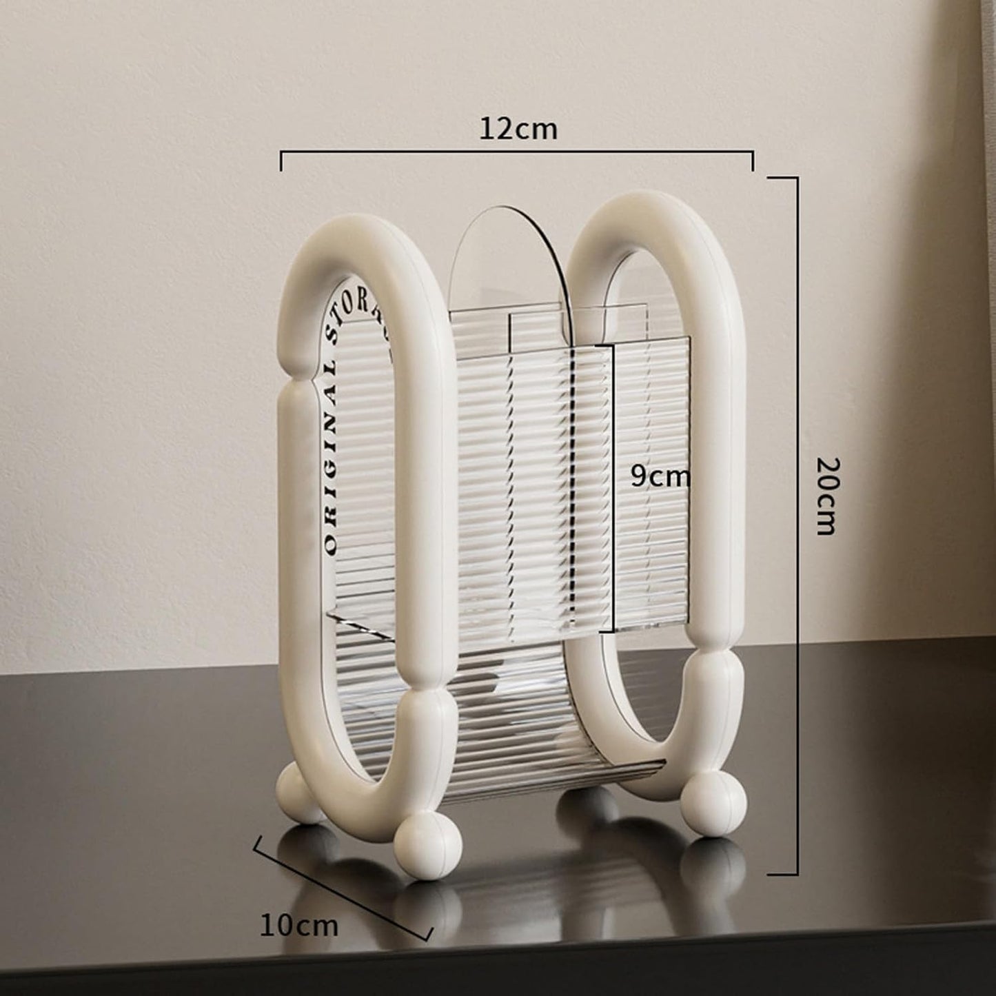 Suport / Organizator Vertical pe 2 nivele pentru Pensule Machiaj Creioane Cosmetice Rimeluri si Pudre